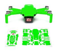 Wrapgrade Skin Sticker Set Compatible with DJI Mini 2 (NEON GREEN)
