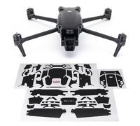 WRAPGRADE Skin Stickers compatible with DJI Air 3 | Full Wrap Set (STEALTH BLACK)