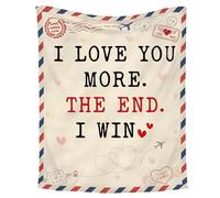 WRAPIX Anniversary Couple Gifts for Women Men - Soft Throw Blanket 60x80 in