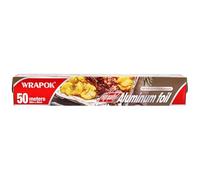WRAPOK 1 x Catering Kitchen Foil Aluminum Baking Tin Foil Roll for BBQ, Cooking, Grilling, Roasting - 30 cm x 50 m