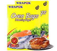 WRAPOK Roasting Cooking Bags Oven Chicken Bag for Meat Poultry Fish Seafood Vegetable, Medium - 10 Bags (14 x 17 Inch)