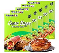 WRAPOK Roasting Cooking Bags Oven Chicken Bag For Meat Poultry Fish Seafood Vegetable, Small - 40 Bags (10 x 15 Inch)