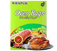 WRAPOK Roasting Cooking Bags Oven Chicken Bag For Meat Poultry Fish Seafood Vegetable, Small - 8 Bags (10 x 15 Inch)