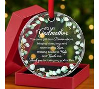 Wrappiness Godmother Ornament - Godmother Gifts for Aunt, Sister Birthday from Godchild Goddaughter Godson - Ceramic Christmas Ornaments 2025 Thank for Being Mine