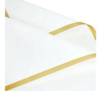 Wrapping Flower Paper, Flower Wrapping Paper 50 Pcs Multicolor 56x56cm(White)