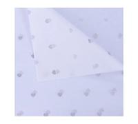 Wrapping Paper 10 Sheets/lot 50 * 70 Cm Wrapping Paper DIY Handmade Craft Star Love Dot Pattern Tissue Floral Packaging Material(Silver-love-White)