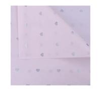 Wrapping Paper 10 Sheets/lot 50 * 70 Cm Wrapping Paper DIY Handmade Craft Star Love Dot Pattern Tissue Floral Packaging Material(Silver-love-Pink)