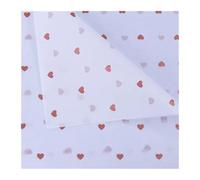 Wrapping Paper 10 Sheets/lot 50 * 70 Cm Wrapping Paper DIY Handmade Craft Star Love Dot Pattern Tissue Floral Packaging Material(Rose gold-love-White)