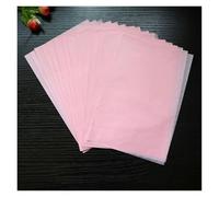 wrapping paper 100Sheets/Lot A4/A5 Translucent Tissue Paper Fruit Wrapping Papers Floral Packaging Material(100pcs A5 Pink)