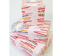 Wrapping Paper 12364A"Birthday Candles" Gift Wrap Pack with 2 Sheets & 2 Tags, Plastic Free & FULLY RECYCABLE, Multicoloured