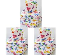 Wrapping Paper 12366A"Butterflies" Gift Wrap Pack with 2 Sheets & 2 Tags, Plastic Free & Fully Recyclable, Multicoloured (Pack of 3)