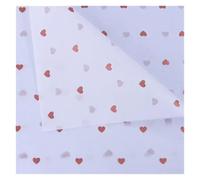 Wrapping Paper 15 Sheets/lot 50 * 70 Cm Gift Wrapping Paper DIY Handmade Craft Star Love Dot Pattern Tissue Floral Packaging Material(Rose gold-love-White)