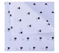 Wrapping Paper 15 Sheets/lot 50 * 70 Cm Gift Wrapping Paper DIY Handmade Craft Star Love Dot Pattern Tissue Floral Packaging Material(Black-love-White)