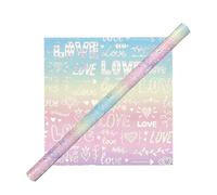 Wrapping Paper - 16.93 x 118.11 Inches Festive Wrapping Papers | Iridescent Gradient Sheets for Valentine's Day, Adults & Children, Birthday Party, Family Reunion, Celebration