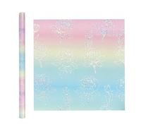 Wrapping Paper - 16.93 x 118.11 Inches Festive Wrapping Papers | Iridescent Gradient Sheets for Valentine's Day, Adults & Children, Birthday Party, Family Reunion, Celebration