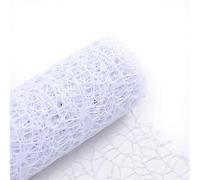 Wrapping Paper 1Pcs Color Mesh Bouquet Wrapping Paper DIY Handmade Scrapbook Decorative Wedding Birthday Party Supplies Craft Decor Packaging(White)