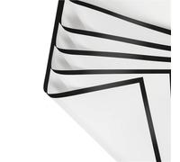 Wrapping Paper 20Sheets Flower Wrapping Paper With Golden Edges, Waterproof Bouquet Packaging Ideal For DIY Weddings Birthdays(White)