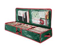 Wrapping Paper Container, Oxford Fabric, Festive Storage Container for Christmas Wrapping Paper, for Bedroom, Cabinet, Living Room, Cupboard, Rolls and Bows