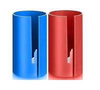 Wrapping Paper Cutter - Gift Wrap Cutter for Christmas,Simple, Fast and Safe Kraft Paper Roll Slitter Cutters,Roll Papers Holder Dispenser Cutting Tools (Red+Blue)