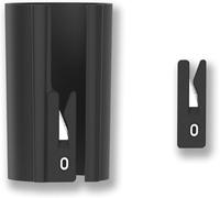 Wrapping Paper Cutter Gift Wrap Roll Replaceable blade Cutter Tool, Little Sliding Cutter Tube, Rolled Cutting Device for Christmas, Halloween, Birthday, Crafting Wrapping Paper (Black)