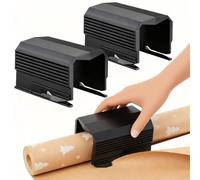 Wrapping Paper Cutter,Mini Paper Cutter Wrapping Paper,Xmas Rolls Accessories,Stitch Wrappings-Papers Safety Cut,for Christmas, Holiday, Birthday Gifts (black 2pcs)