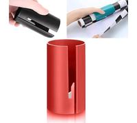 Wrapping Paper Cutter Tool,Kraft Craft Paper Roll Sliding Line Cut Trimmer,Gift Wrapping Paper Cutter Tool for Halloween Birthday Holiday Christmas Crafting Wrapping Paper (Red)