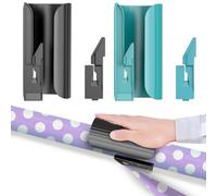 Wrapping Paper Cutter,Wrapping Paper Roll Cutter Sliding Cutter,Wrapping Paper Roll Cutting Tools,Safety Easy Sliding Wrapping Paper Cutter for Halloween Christmas Birthday Gifts Wrap (Black + Green)