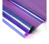 Wrapping Paper Roll,Rainbow Cello Flower Floral Candy Cake Cookie Packaging Craft Gift Packing Colorful Cellophane Roll Roll(Purple)