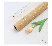 Wrapping Paper Roll,Sequins Star Moon Lace Mesh Organza Net Yarn Fabric DIY Scrapbook Valentines Day Gift Wrap Paper Crafts Flower Bouquet Wrapping Roll(Khaki)