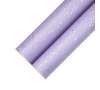 Wrapping Paper Rolls Floral DIY Wrapping Paper Set - 5 Sheets, 6 Colors, Gold/Silver Sparkles, Waterproof(04-purple-5pcs)