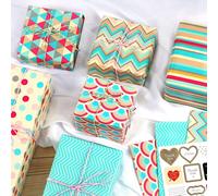 Wrapping Paper Sheets,for Christmas Birthday Party Wrapping Paper Set 12 Pcs Gift Wrap Papers