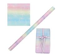 Wrapping Paper Sheets | Gradient Iridescent Sheets for Seasonal Valentine - Holiday Wrapping Paper Rolls,for Birthday Weddings and Family Celebrations for Adults and N