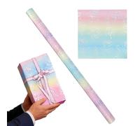 Wrapping Paper - Valentine's Day Iridescent Gradient Sheets | Festive Wrapping Papers Roll,For Birthday Party Family Gathering Seasonal Celebrations Wedding