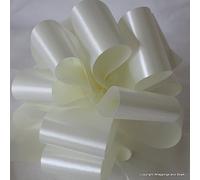 Wrappings and Bows Large Cream / Ivory Satin Finish Pull Bows 10 bows