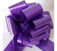 Wrappings and Bows Large Purple Satin Finish Pull Bows 5 bows