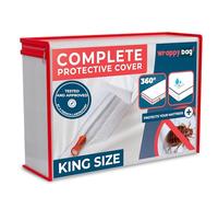 WRAPPYBAG Bed Bugs Mattress Protector - Mattress Cover - Zipped Mattress Protector - Waterproof - Cotton Surface - King Size