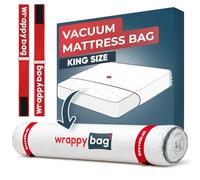 Wrappybag - Mattress Vacuum Bag King Size - Complete Kit with Reusable Waterproof Cover, Clips and Straps - Fits All Mattress Sizes and Most Vacuums - Easy Transport & Storage
