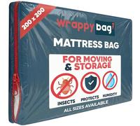 WRAPPYBAG - Opaque Plastic Mattress Storage Bag - Heavy-duty mattress bag - Durable Storage Bag - Moving house essentials, for Storage & Transport - Super King & Emperor 200 x 200 cm