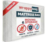 WRAPPYBAG - Plastic Mattress Protector Cover - Storage Bag with Flap - Mattress bags for Moving, Storage & Transport - Toddler 70 x 140 cm