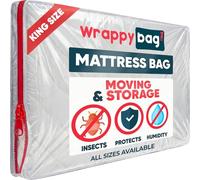 WRAPPYBAG - Protective Plastic Mattress Bag - European King 160 x 200 cm - Durable Storage Bag - For Moving house, Storage and Transport