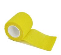 Wraps， 1Roll 2.5/5/10cm*4.8m Gauze Bandage Self-Adhesive Breathable Elastic Bandages for Sports Fixing Finger Wrist Leg(Yellow,5cmX4.8m)