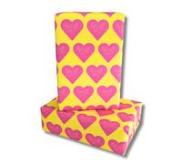 WRAPT Eco Birthday Mother's Day Wrapping Paper Large Quality Thick 50x70cm Present Sheets - UK Made - Recyclable Gift Wrap (Pink Hearts, 6 sheets 1 design)