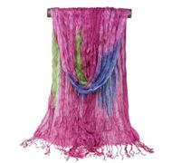 Wrapunzel Custom Made Rectangular Scarves and Tichels for Head Wrapping Hijab Chemo Covers Comfortable Lightweight Fabrics, Berry Watercolor Scarf (64" X 24"), 64″x 24″