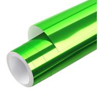 WRAPXPERT Green Chrome Vinyl,Chrome Mirror Vinyl Metallic No Bubble 12" x5ft,Green Permanent Adhesive Roll for Signs Lettering