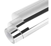 WRAPXPERT Silver Chrome Vinyl, 12" x5ft Silver Permanent Vinyl Roll, Chrome Mirror Metallic Silver Adhesive Vinyl for Cricut, No Bubble Mirror, for Wrap,Stickers,Decal,Lettering