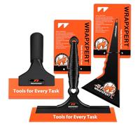 WRAPXPERT Window Tint Tools Kit, 3-Step Professional Window Tint Squeegee Set for Windshield & Rear Glass Tinting, Squeegee for Car Window Film Installation, Fast Water Removal and Bubble-Free Finish