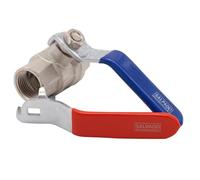 WRAS Approved 1" Female x Female Lever Ball Valve - Red & Blue Handle Water Isolation Valve