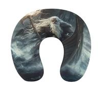 Wrath of Vikings Royal Boat Dragon Travel Pillow Soft Neck Pillow U Shaped Pillows Airplane Pillow for Home Office Camping