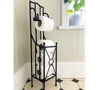 Wraymond Floor Standing Toilet Roll Holder - Black