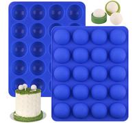 Wrbin 2 Pack Golf Ball Mold, Silicone Golf Ball Cake Pop Mold, 20-Cavity 3D Sphere Mold for Chocolate,Cake Pops, Ice Cubes, Bath bombs